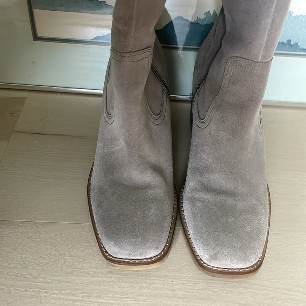 Seychelles Anthropologie taupe Overheard Suede Over-The-Knee Boot